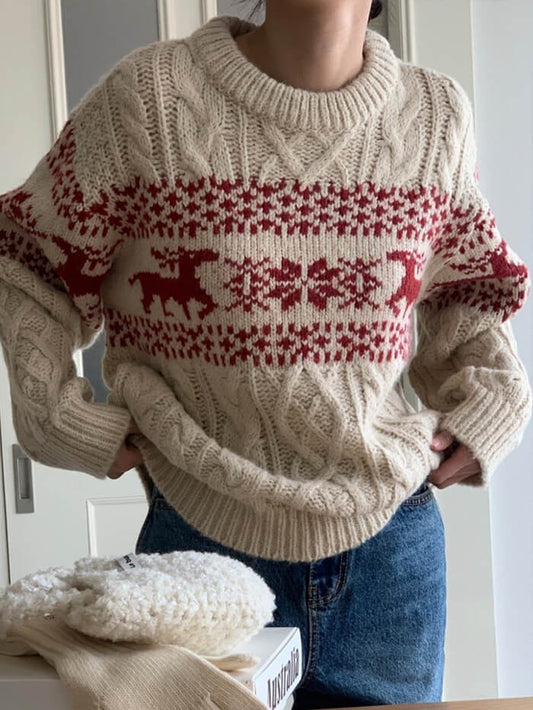 VERILADY | クリスマスパターンゆったりセーター