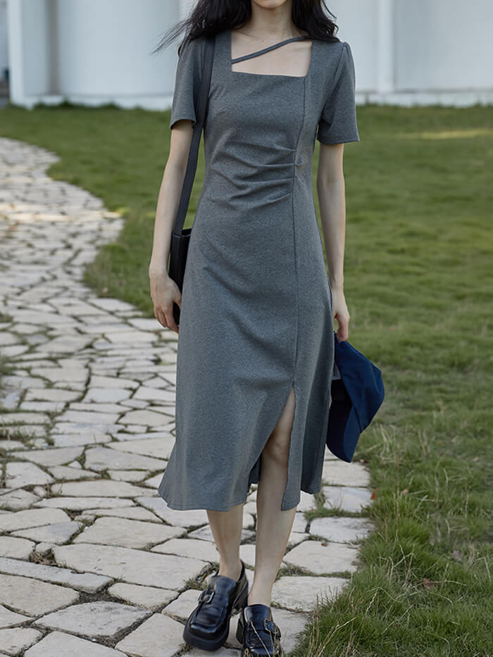 VERILADY | Váy thiết kế kiểu Pháp xẻ tà