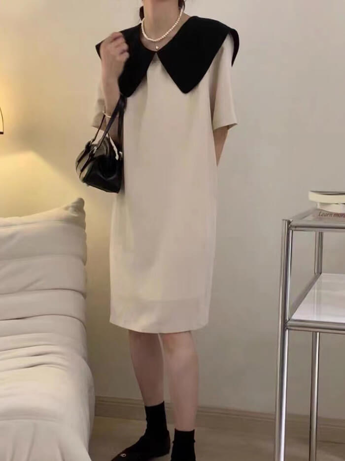 VERILADY | Đầm Hàn Quốc Cổ Nơ Lưng Thắt Nơ